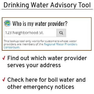 drinking water advisory tool