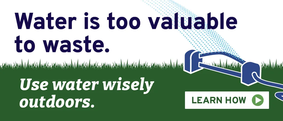 Water is too valuable to waste. Use water wisely outdoors. Learn how