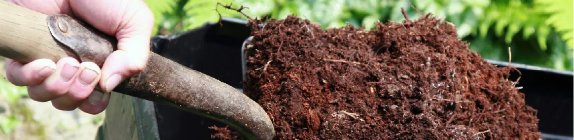 shovel of mulch