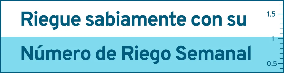 Riegue sabiamente con su Número de Riego Semanal